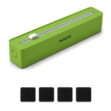 Plastic Wrap Cutter With Sliding Blade, 3-Way Mounting With Strong Suction Cup, Magnetic Back And Hook-And-Loop Fastener, Kitchen Foil And Cling Film Dispenser, Clean Cut, Space-Saving Organizer For Fridge, Countertop And Wall, Easy To Use Daily - View 18