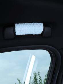 Soft Fluffy Scalloped Plush Car Roof Grab Handle Cover Universal Anti-Slip Comfort Grip Auto Ceiling Handle Protector Sleeve Dustproof Scratch Resistant Multi-Color Optional Car Interior Decoration Accessories - Fan-shaped Fish Scale - View 13