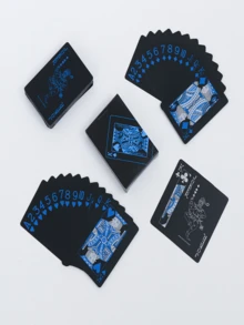 1 Set Creative Personalized Poker Cards PVC Plastic Waterproof Magic Playing Cards Black Matte Tabletop Game Cards - Multicolor - View 10