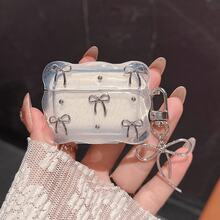 Cute Bow Earphone Case (1 Piece) - Comes With A Lovely Bow Charm. High-Quality Protective Case, Compatible With AirPodsmodel1/2/3/4/5/Pro/Pro (2nd Generation)/Pro 3. Shockproof And Stylish, An Ideal Gift For Girls And Teenagers. - Multicolor - View 13