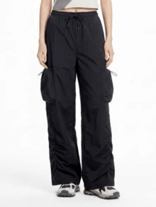 CAMEL CROWN Women's Casual Pants, High Waisted Straight Leg Pants, Stretchy Comfortable Trousers For Work, Travel, Walking And Everyday Wear - Phantom Black - View 2