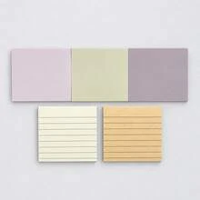 5pcs/Set 7.5cm Square Sticky Notes, 3pcs Waterproof PET Transparent Notes + 2pcs Lined Paper Notes, Self-Adhesive Memo Pads For Study And Office - one-size - View 8