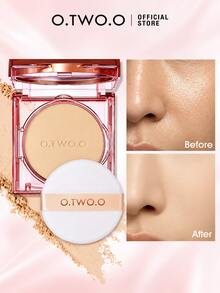 O.TWO.O Bedak Padat untuk Mengatur Riasan, Bedak Padat Matte, Pengontrol Minyak, Tahan Air, Tahan Lama, Cakupan Penuh, Menyamarkan Pori-Pori, Ringan, Tidak Berminyak, Riasan Wajah Sempurna untuk Wanita & Anak Perempuan, Sehari-hari, Pesta, Halloween, Natal, Musim Gugur, Musim Dingin - #01 Gading Alami - View 10