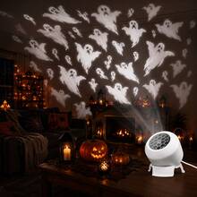 Dynamic Ghost LED Projection Light, Halloween Indoor Decor Projection Night Light, USB Powered, Adjustable Angle, Suitable For Entryway, Living Room And Party Scenes - Ghost - View 9