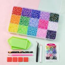 This 3mm 15-Color Mixed Crystal Rhinestone Decoration Set Is Suitable For DIY Rhinestone Making On Clothing, Cups, Shoes, Fabrics, Diamond Art Supplies, Sparkling Decorations, Crafts, And Diamond Painting Decorations. - DIY Rhinestones - View 1