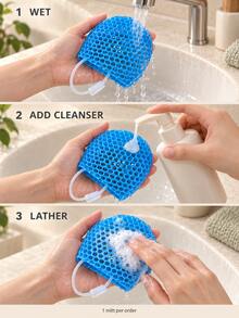 TPU Bath Cleaning Finger Sleeves Honeycomb Design Gentle Dead Skin Removal Deep Exfoliation Quick Lather Fast Drying Bathing Shower Scrubbing Makeup Removal Daily Essential - Multi-color - View 9