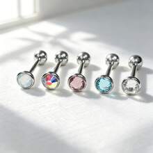 Stylish And Comfortable Tongue Studs In Multiple Colors, Internal Thread, Niche Hot Girl Tongue Piercing Jewelry, Non-Fading, European And American Piercing Accessories, Suitable For Halloween, Christmas And Daily Wear - Off-white - View 2