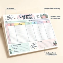 Expense Tracker Journal For Income Expenses And Savings Records, Personal Money Management Notebook For Adults And Families, Home Budget Planning, Daily Spending Tracking And Monthly Financial Review - A5 - View 1