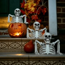 1pc/Set Halloween Party Horror Creepy Half Skeleton Prop Indoor Outdoor Dark Scene Decoration Horror Decor Escape Room Ornament - A - View 6