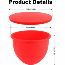 1pc Silicone Lined Mixing Bowl With Lid, Easy Clean Replacement Bowl For Kitchen Mixer, Kneading Bowl, Fermentation Bowl, Kitchen Accessories, Baking Supplies - Multicolor - View 11