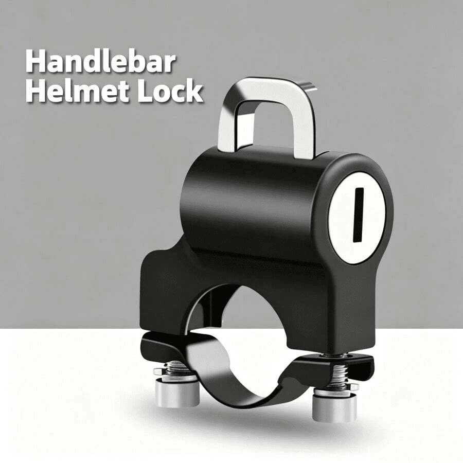 1pc Portable Handlebar Helmet Lock, Motorcycle/Electric Bike/Bicycle Universal Anti-Theft Lock, Multi-Function Hook Lock - Multicolor - View 1