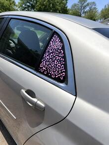 Leopard Print Car Decal Sticker, Cheetah Pattern Self-Adhesive Vinyl Waterproof Car Mirror Window Gas Tank Decor, DIY Cuttable Animal Print Car Accessories - A - View 3