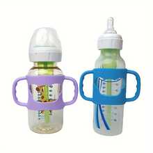 Bear Soft Silicone Baby Bottle Handle, Baby Cup Handle Grip Protector, High Elasticity Newborn Bottle Accessory - Multicolor - View 6