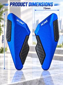 Motorcycle Rear Passenger Foot Pegs PCX160 PCX125, 1 Pair Enlarged & Widened CNC Aluminum Alloy Rear Foot Pegs With Anti-Slip Rubber Pads, Passenger Footrest Pads, Scooter Motorcycle Modification Replacement Parts - A - View 11
