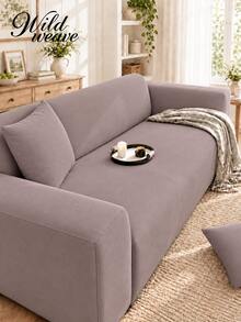 1pc Solid Color Milk Silk High Elasticity Sofa Cover With Matching Unfilled Pillowcase, Machine Washable, Dust-Proof, Sofa Protector - Multicolor - View 2