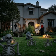 1pc/Set Halloween Party Horror Creepy Half Skeleton Prop Indoor Outdoor Dark Scene Decoration Horror Decor Escape Room Ornament - A - View 3