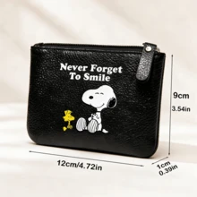 1 buah Dompet Koin Kulit PU Kartun Snoopy, Dompet Kartu Mini dengan Resleting, Tas Penyimpanan Kecil Portabel, Dompet Koin Harian untuk Perjalanan, Hadiah Kecil yang Lucu, Suvenir Liburan Ulang Tahun - MultiWarna - View 2