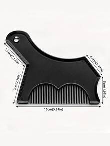 1pc Men's All-In-One Beard Styling Brush - Creative Beard Templates And Styling Template Tools To Perfectly Groom Facial Hair - Multicolor - View 5