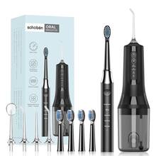 schoben Powerful Electric Toothbrush & Water Flosser Combo, Home Water Flosser, Electric Toothbrush Set, Oral Care Kit, Gift & Giveaway - Black - View 7