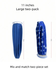 Túi chườm đá vải tái sử dụng 9 inch và 11 inch, có thể nạp lại bằng nước, phù hợp làm mát mùa hè và sử dụng hàng ngày, chất liệu chống rò rỉ, thiết kế miệng rộng dễ đổ đầy, đa năng - A - Xem 17