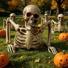 1pc/Set Halloween Party Horror Creepy Half Skeleton Prop Indoor Outdoor Dark Scene Decoration Horror Decor Escape Room Ornament - A - View 5