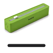 Plastic Wrap Cutter With Sliding Blade, 3-Way Mounting With Strong Suction Cup, Magnetic Back And Hook-And-Loop Fastener, Kitchen Foil And Cling Film Dispenser, Clean Cut, Space-Saving Organizer For Fridge, Countertop And Wall, Easy To Use Daily - View 10