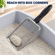 Large Stainless Steel Cat Litter Scoop Fast Sifting Design Long Grip Waste Sifter Durable Kitty Poop Shovel For Cat Litter Box Cleaning - View 8