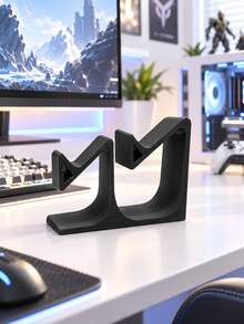 1pc Dual Game Controller Stand, Universal Gamepad Holder & Display Rack, Space-Saving Desktop Organizer, Suitable For Most Game Controllers & Gamepads, Durable Plastic Gaming Desktop Decor | Halloween Boys Gaming Accessory Random Color - View 11