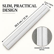 1pc Or 3pcs White Magnetic Zipper Strip, DIY Sewing Zipper Kit For Skylight Screen, Easy Window Opening And Closing - White - View 5