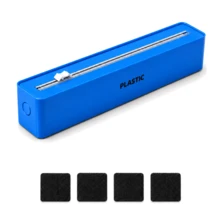 Plastic Wrap Cutter With Sliding Blade, 3-Way Mounting With Strong Suction Cup, Magnetic Back And Hook-And-Loop Fastener, Kitchen Foil And Cling Film Dispenser, Clean Cut, Space-Saving Organizer For Fridge, Countertop And Wall, Easy To Use Daily - View 12