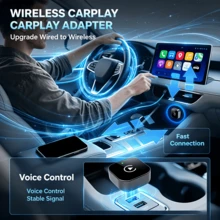 Wireless CarPlay Adapter For Factory Wired CarPlay, Converts Wired To Wireless CarPlay & Android Auto, Plug & Play Auto Connect, 5.8GHz WiFi + BT 5.3, OTA Update, Compatible With All Cars With OEM Wired CarPlay, USB-A Input, Silver - A - View 10