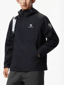 CAMEL CROWN 女款三合一防水夾克附抓絨內層，防風戶外外套，適用於徒步、露營、旅行與日常穿著 - 幻影黑 - 查看 2