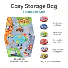 Infant Traffic Theme Fabric Soft Block Play Mat Set, Baby Early Education Soft Ball Toys, Educational Grasping Training Toys - Multicolor - View 7