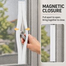 1pc Or 3pcs White Magnetic Zipper Strip, DIY Sewing Zipper Kit For Skylight Screen, Easy Window Opening And Closing - White - View 3