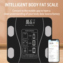 Smart Body Fat Scale, LED Display Digital Bathroom Scale, Bluetooth Connected Weight Scale, Accurate BMI Muscle Mass Body Fat Percentage Analyzer, Portable Electronic Body Scale For Home Bathroom Dormitory Fitness Use - A - View 3