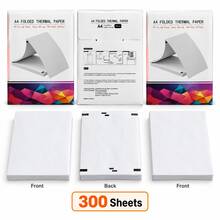 8.5 X 11 Inch A4 Thermal Printer Paper, BPA/BPS-Free, Folded Continuous Paper, Compatible With M08F, MT800, Brother PocketJet PJ762/PJ763MFi (100/200/300 Sheets) - A4 - View 11