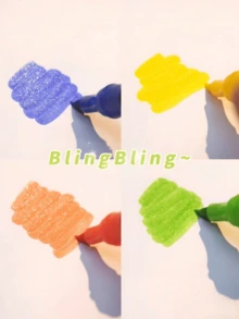 24/48/72/96 Colors Dual-Tip Glitter Colored Pens With Quick-Dry Gel Ink, Fine Tip Design, Suitable For Scrapbooking, Card Making And First Day Of School - Multicolor - View 5