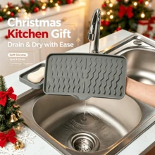 Wavy Silicone Soap Drain Mat, Non-Slip Multi-Function Splash-Proof Soap Holder, Kitchen Bathroom Sink Soap Dish Sponge Water Collection Pad - Multicolor - View 2