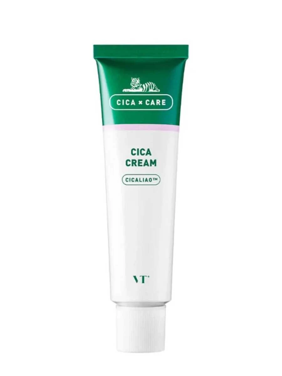 Crema Facial Hidratante Calmante VT COSMETICS Cica Cream 50ml - Gel-Crema Coreano con Centella Asiática, CICA HYALON, Ceramidas y Ácido Hialurónico para Piel Sensible, Mixta, Grasa y con Acné K-Beauty - Centella asiática - Ver 1