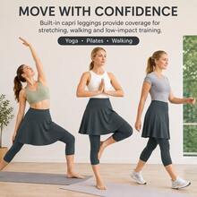 Women's Apron Skirt With Adjustable Tie Waist And Asymmetrical Hem Hip Coverage, Suitable For Leggings, Ballet, Dance, Pilates And Fitness Training - Multicolor - View 1