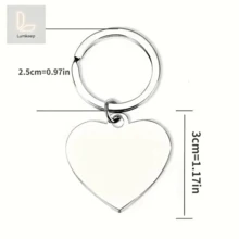 1pc Heart Keychain –"Don't Look Back You're Not Going That Way" Inspirational Quote Charm | Silver-Tone White Background Bold Text | Perfect Gift For Graduation, New Job, Breakup Or Fresh Start | Daily Motivation & Empowerment For Her/Him - Thickened Upgraded Version - View 4