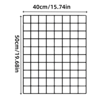 金属丝网格墙板，多功能油漆照片悬挂展示架和墙面收纳架，照片展示架，适用于家居装饰、照片、明信片、艺术品 - 彩色 - 查看 7