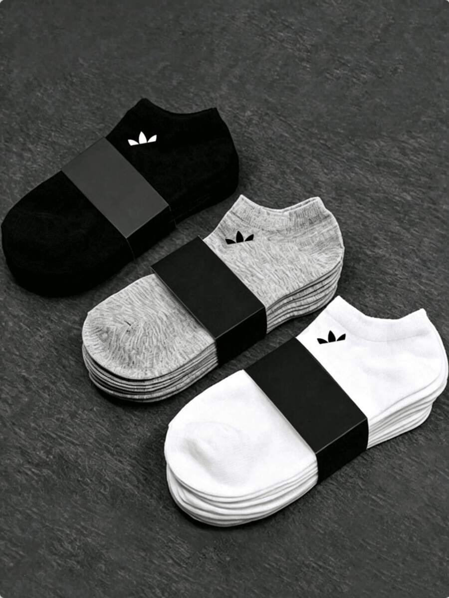 Unisex Short Invisible Socks (30/20/15/10/5/1 Pairs), Multi-Color Cartoon Style, Breathable Moisture-Wicking, Soft & Comfortable, All-Season Wear, Suitable For Various Occasions, Random Shipment - Multicolor - View 1