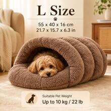 Slipper Shaped Cat & Dog Bed, Comfortable Indoor Sleeping Nest For Autumn/Winter - Multicolor - View 13