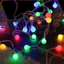 1Pack LED Colorful Ball String Lights, LED Frosted Small Ball String Lights,Ball Fairy String Lights,Indoor Decorative String Lights,Suitable For Outdoor, Atmosphere Decoration, Christmas Holiday Decoration (Battery Powered, Batteries Not Included) - Colorful - View 6