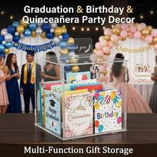 2D Flat Wedding Card Box, Elegant Envelope, Gift Card & Cash Gift Storage Box, Suitable For Graduation Events, Celebrations And Birthday Parties - A - View 5