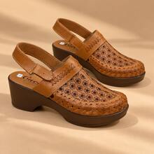Women Platforms & Wedge Sandals - Coffee Brown - View 3