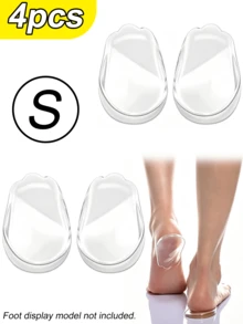 4PCS Solid Color Silicone Heel Pads For Beach, Outdoor, All Season - 4PCS Transparent - View 7