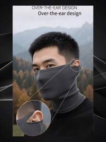 1/2Pcs Unisex Geometric Neck Gaiter, Breathable Earloop Half Face Cover, 100% Polyester Knit Jacquard, For Cycling Skiing Cosplay Halloween. - Multicolor - View 8