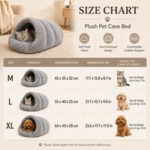 Slipper Shaped Cat & Dog Bed, Comfortable Indoor Sleeping Nest For Autumn/Winter - Multicolor - View 5